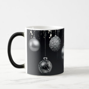 Taza Mágica Moderno Minimalista brillante negro y plateado gra