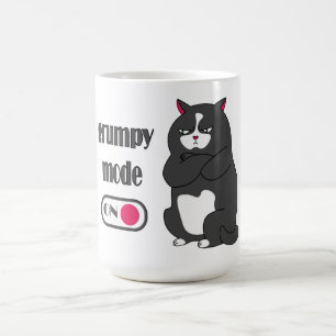 Taza Mágica Modo gruñón en gato gordo gracioso