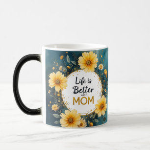 Taza Mágica MOM Yellow Wildflowers Butterflies