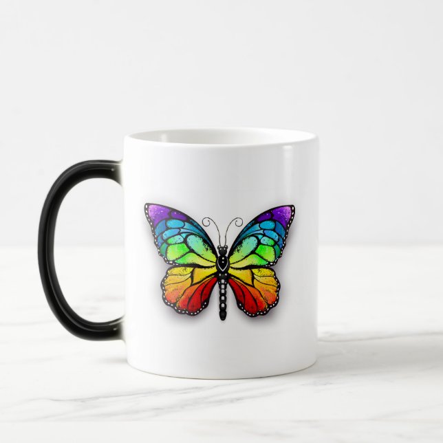 Taza Mágica Monarca de mariposa arcoiris (Izquierda)