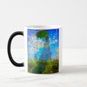 Taza Mágica Monet Woman con una sombrilla