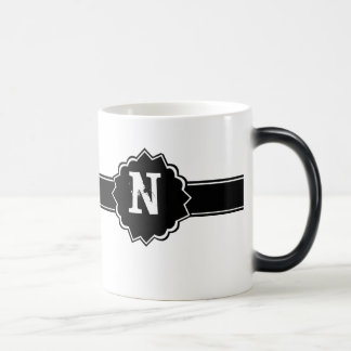 Taza Mágica Monograma blanco negro