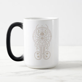 Taza Mágica Monograma de araña gótica