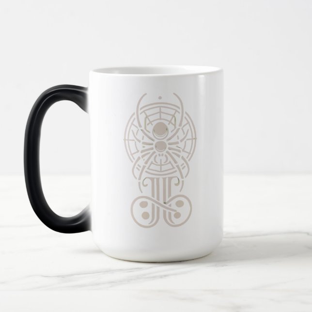 Taza Mágica Monograma de araña gótica (Izquierda)