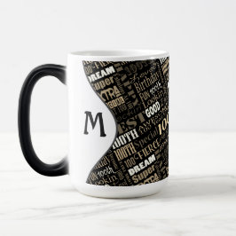 Taza Mágica Monograma personalizado de la fiesta de cumpleaños
