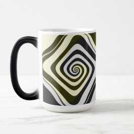 Taza Mágica Monograma psicodélico Swirl Groovy Arte Fractal