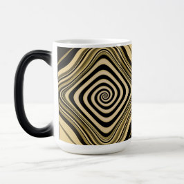 Taza Mágica Monograma psicodélico Swirl Groovy Arte Fractal