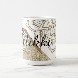Taza Mágica Monograma Purpurinoso de Lotus Leopard personaliza