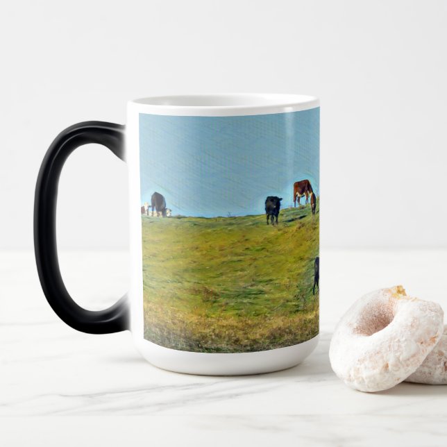 Taza Mágica Moo Cow Coffee Mug (Con donut)
