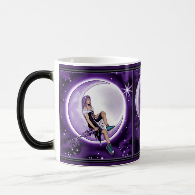 Taza Mágica Morado Moon Child Coffee Mug (Izquierda)