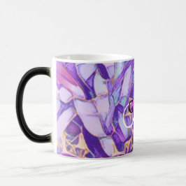 Taza Mágica Morado Y Faux Gold Flower Mug