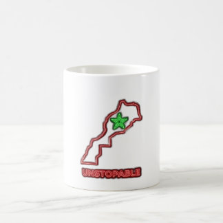 Taza Mágica Morocco Map Neon Unstoppable Ceramic Coffee Mug