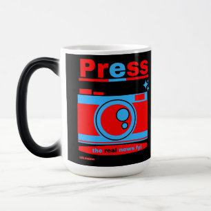 Taza Mágica morphing coffee mug "PRESS"