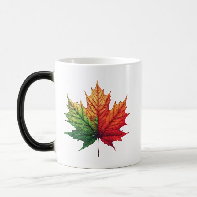 Taza Mágica Morphing de hojas de maple otoño (Izquierda)
