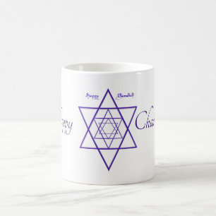 Taza Mágica Morphing Happy Chanukah Mug in Blue and White