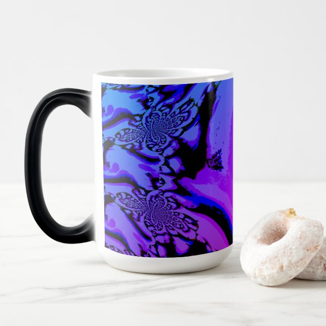 Taza Mágica Morphing morphing Pink Black Blue (Con donut)
