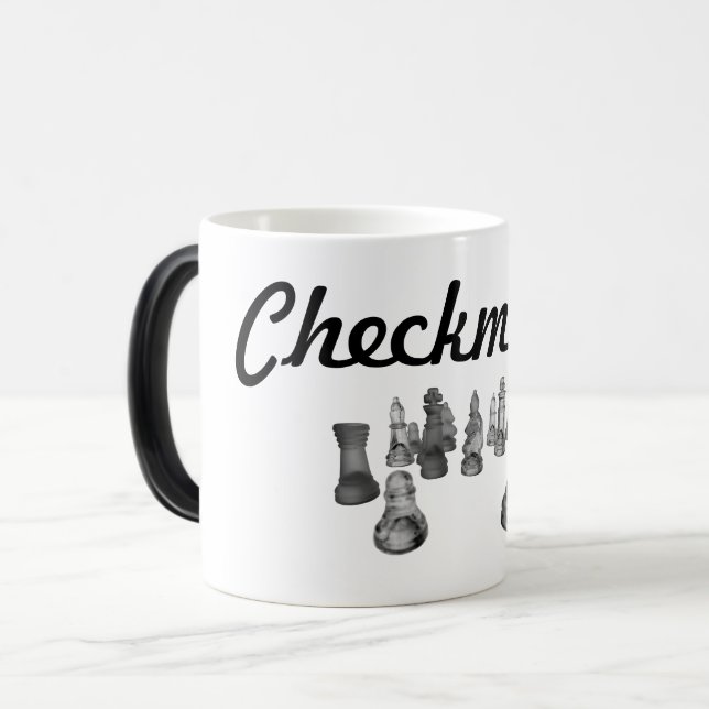 Taza Mágica Morphing Mug Checkmate (Anverso izquierdo)