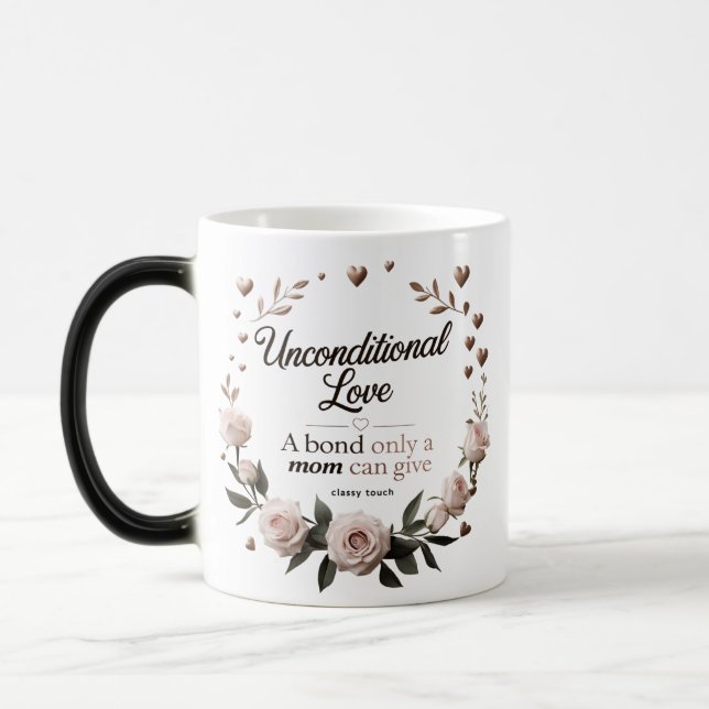 Taza Mágica Morphing Mug de amor incondicional - Rosa elegante (Izquierda)
