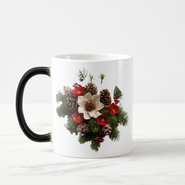 Taza Mágica Morphing Mug - Pine Cone Design (11 oz) (Izquierda)