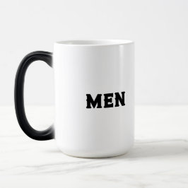 Taza Mágica Morphing-Mug único - Texto de nombre "HOMBRES" par