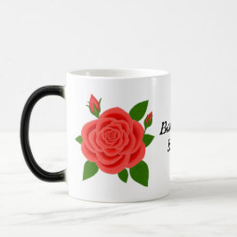 Taza Mágica Morping Mug del Día de la Madre de Rosas Rojas