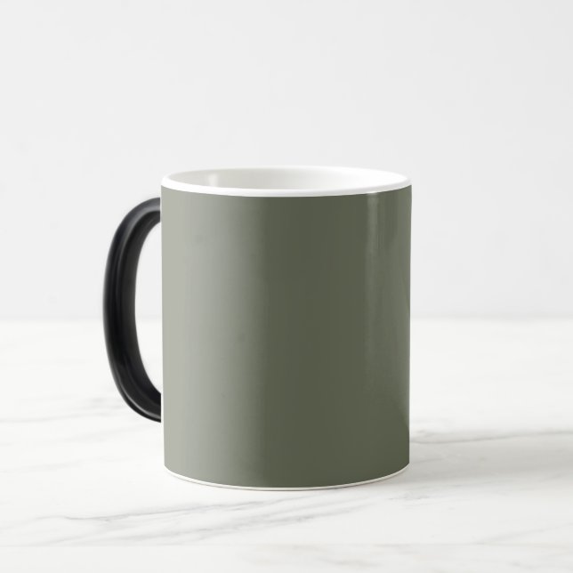 Taza Mágica Moss Green Ceramic Mug - Diseño de Personalizable (Anverso izquierdo)