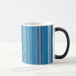 Taza Mágica Muchas franjas multicolores en el azul...