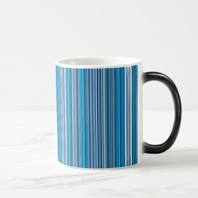 Taza Mágica Muchas rayas multicolores en el azul... (Derecha)