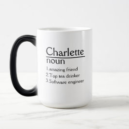 Taza Mágica Mug blanco de definición de nombre personalizada