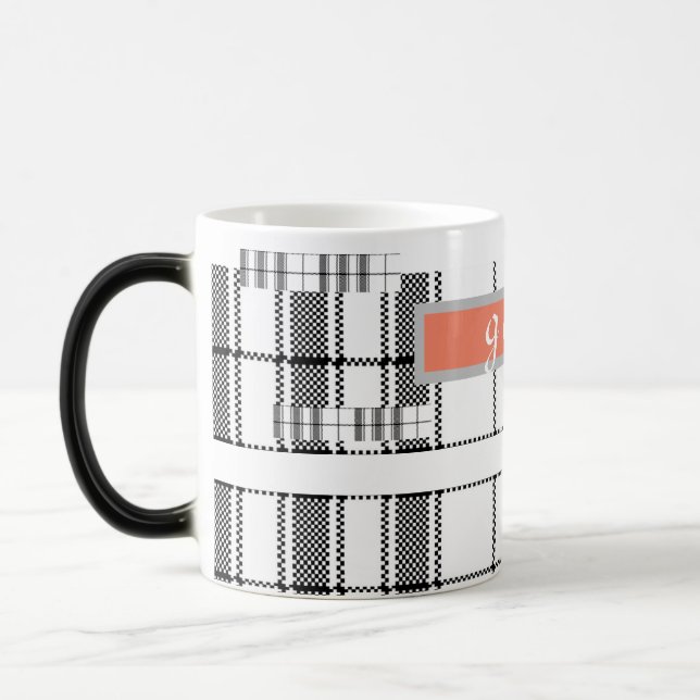 Taza Mágica Mug blanco y negro de Moda moderna (Izquierda)