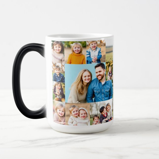 Taza Mágica Mug Collage de fotos personalizado (Izquierda)