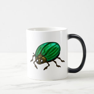 Taza Mágica Mug color de Morphing del escarabajo verde