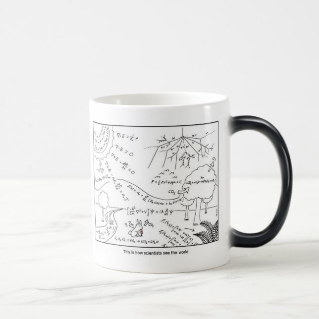 Taza Mágica Mug como los científicos ven el mundo ~ LEFT-MANDE (Derecha)