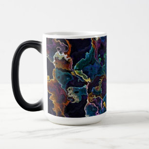 Taza Mágica Mug. de café con manchas de petróleo