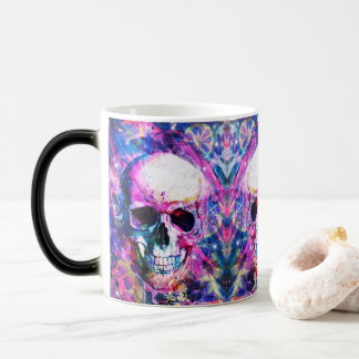 Taza Mágica Mug de cráneo psicodélico - 11 oz