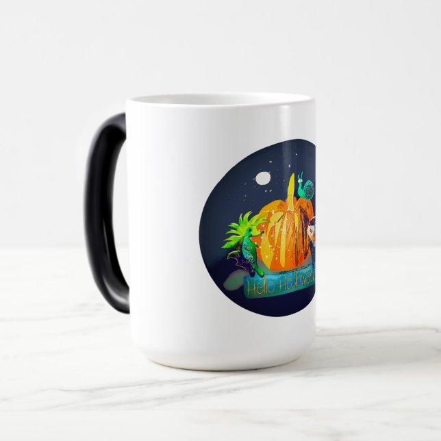 Taza Mágica Mug de espíritu de calabaza - Animales de Hallowee (Anverso izquierdo)