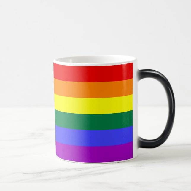 Taza Mágica Mug de la bandera del orgullo arcoiris (Derecha)