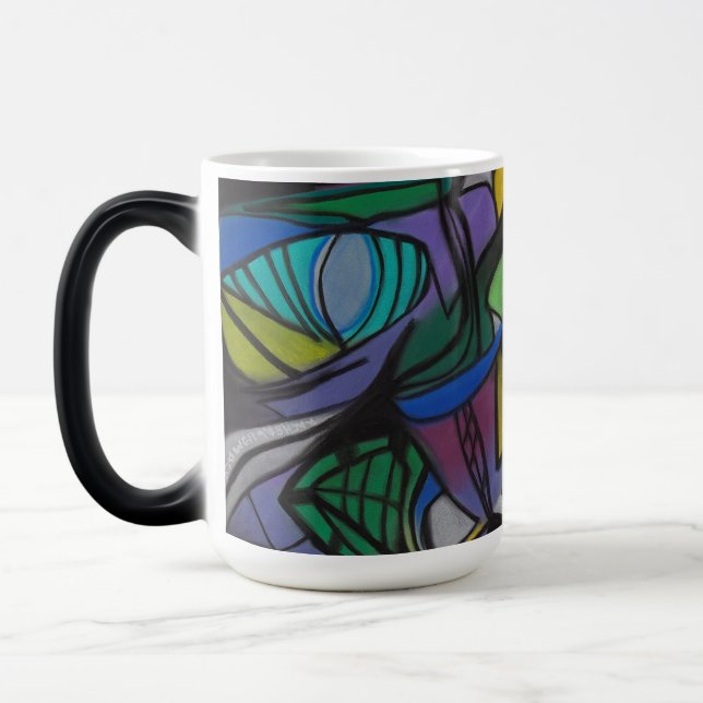 Taza Mágica Mug. de mango negro (Izquierda)
