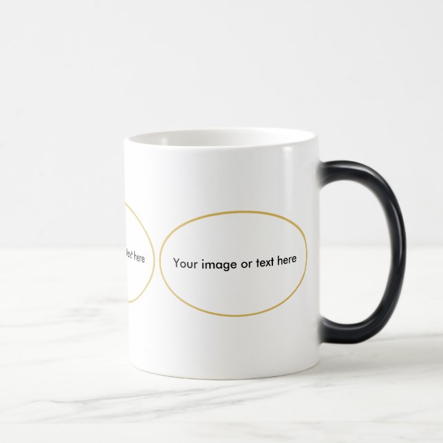 Taza Mágica Mug de marco dorado del personalizable (Derecha)