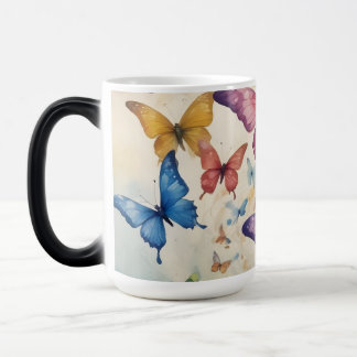 Taza Mágica Mug de mariposa vibrante: Añadir un toque de natur