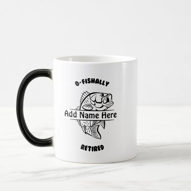 Taza Mágica Mug de retiro personalizado, O-Fisher retirado (Izquierda)