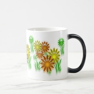 Taza Mágica Mug - flores de neón 3D (v.2)