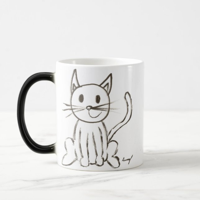 Taza Mágica Mug Kitty Pintado (Izquierda)
