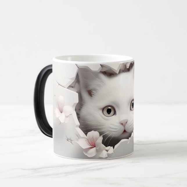 Taza Mágica Mug Magic 3D cat (Anverso izquierdo)