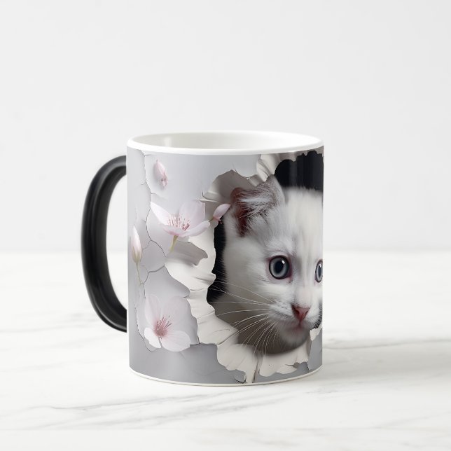 Taza Mágica Mug Magic 3D cat (Anverso izquierdo)
