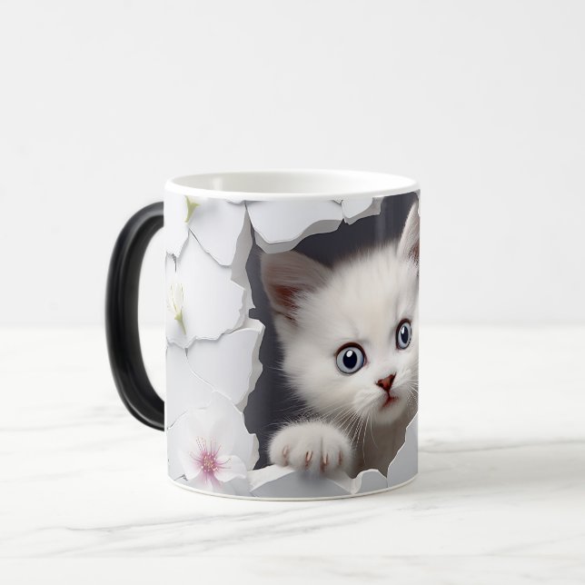 Taza Mágica Mug Magic 3D cat (Anverso izquierdo)