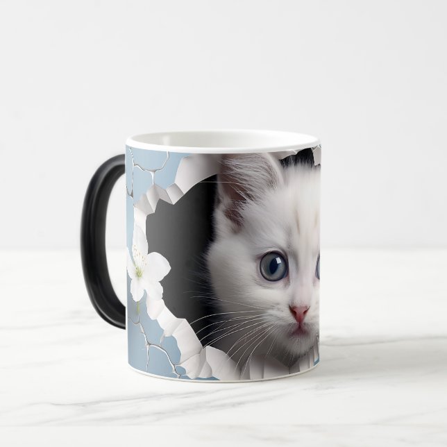 Taza Mágica Mug Magic 3D cat (Anverso izquierdo)