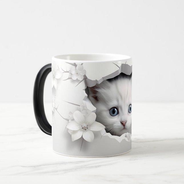 Taza Mágica Mug Magic 3D cat (Anverso izquierdo)