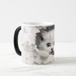 Taza Mágica Mug Magic 3D cat