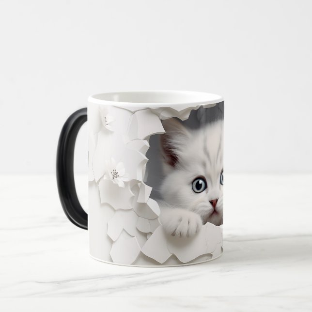 Taza Mágica Mug Magic 3D cat (Anverso izquierdo)